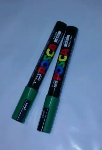 2X New beekeeping queen bee marking pen color GREEN marker posca PC5M