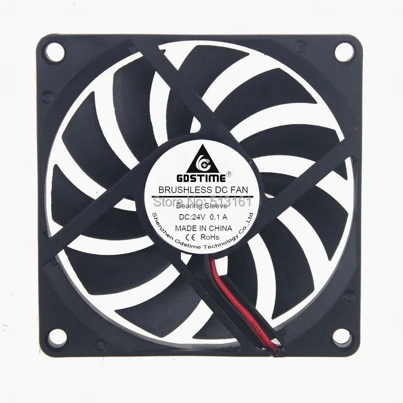 5 pz Gdstime 24 Volt 80mm 8010 s Brushless Ventilazione 8 cm 80mm x 80mm x 10mm dispositivo di Raffreddamento del Ventilatore 24 v