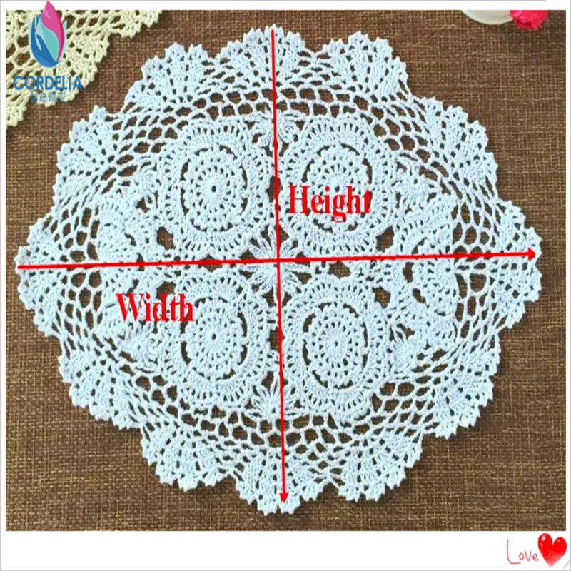 free shipping ZAKKA fashion crochet knitted lace doilies for tea table decor cup pads coaster as dinner napkin place mat cup pad