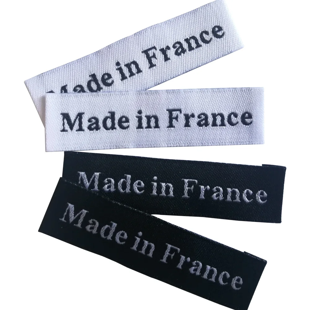 Made In France etichette di origine per abbigliamento indumento etichette fatte a mano per abiti Made In France etichetta per cucire per etichetta