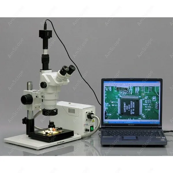 Inspection Microscope-AmScope Supplies 3.35X-90X Industrial Inspection Microscope + 5MP Digital Camera