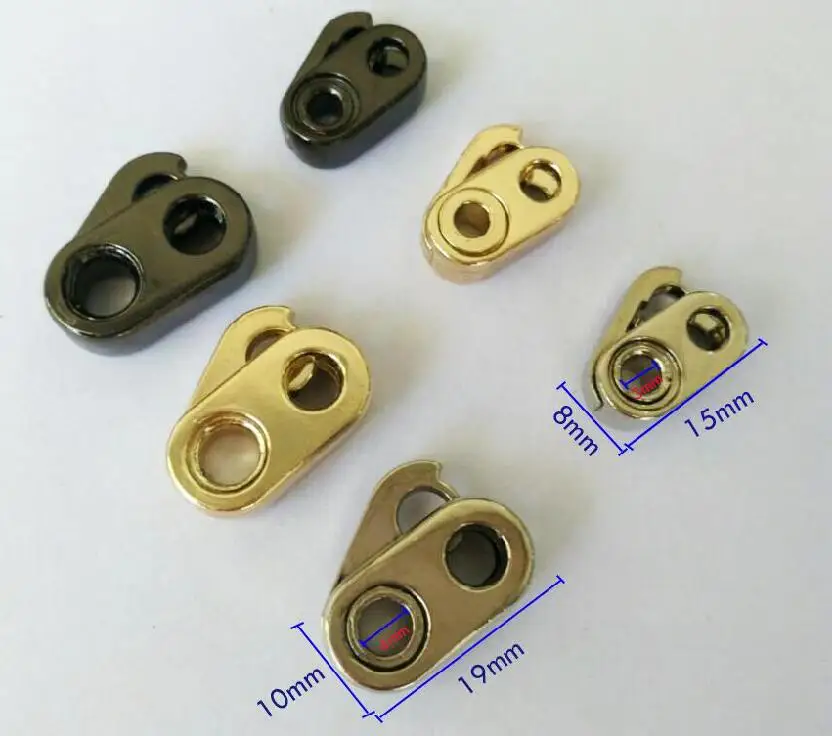 Diy 30 stks/partij metaallegering stoppers toggle cord sloten koord lock een gaten voor 3mm 4mm cord  gratis verzending 20170402