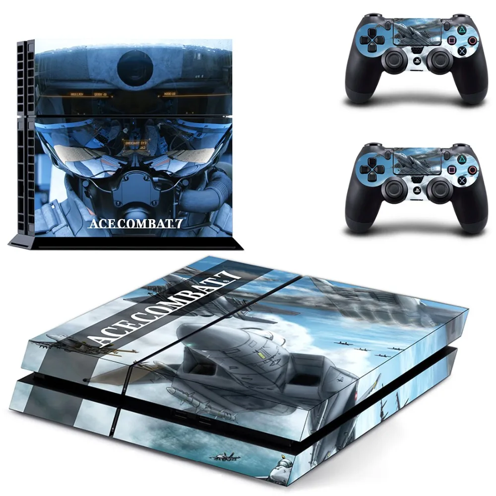 Ace Combat 7 Skies Unknown PS4 Skin Sticker Decal For PlayStation 4 Console and 2 Controllers PS4 Skins Sticker Decal