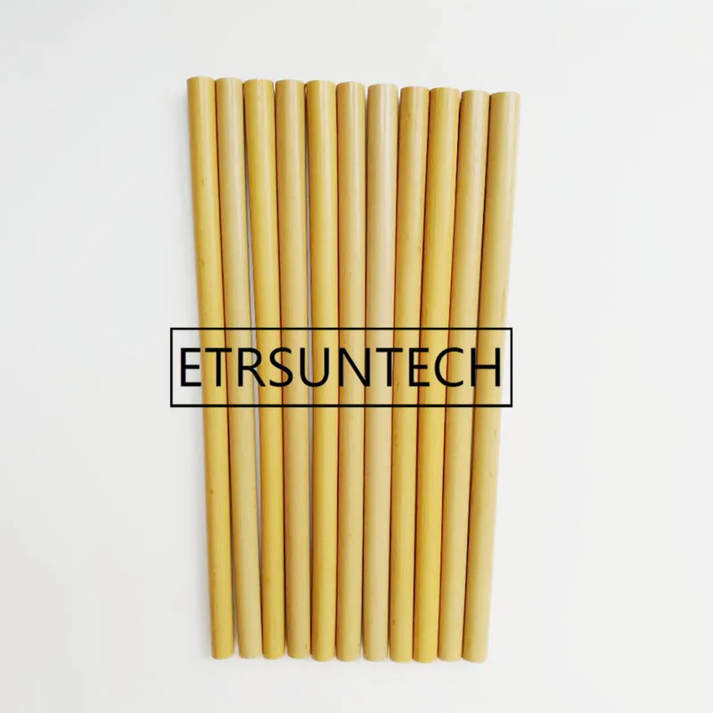 200Pcs Bamboo Straw 19cm/23cm Reusable Straw Organic Natural Bamboo Drinking Straw for Party Bar Accessories