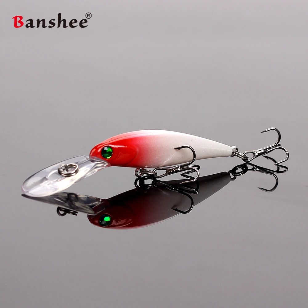 banshee 50mm 3.3g crankbaits fishing jerkbait crank wobblers for pike perch wobbler floating hard baits fish lures black minnow