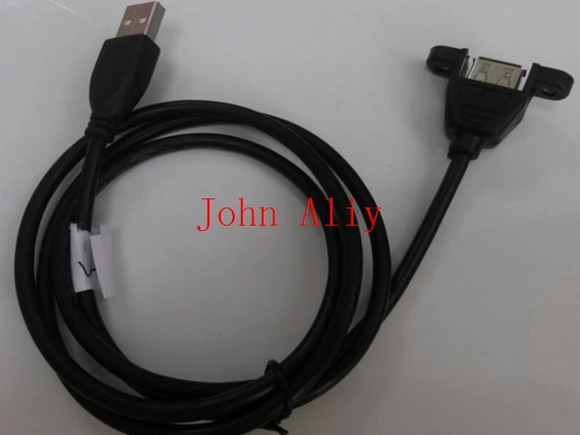 HOT SALE 100pcs/lot 30cm USB2.0 B Female to USB 2.0 B Male panel mount Extension Sync Cable Cord Free shipping