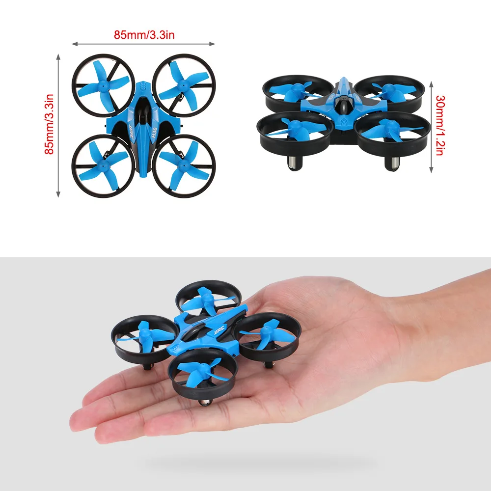 Più nuovo Mini Drone JJRC H36 RC Micro Quadcopter 2.4G 6 Assi Con Modalità di Una Chiave di Ritorno Senza Testa Elicottero Vs h8 Dron best Giocattoli