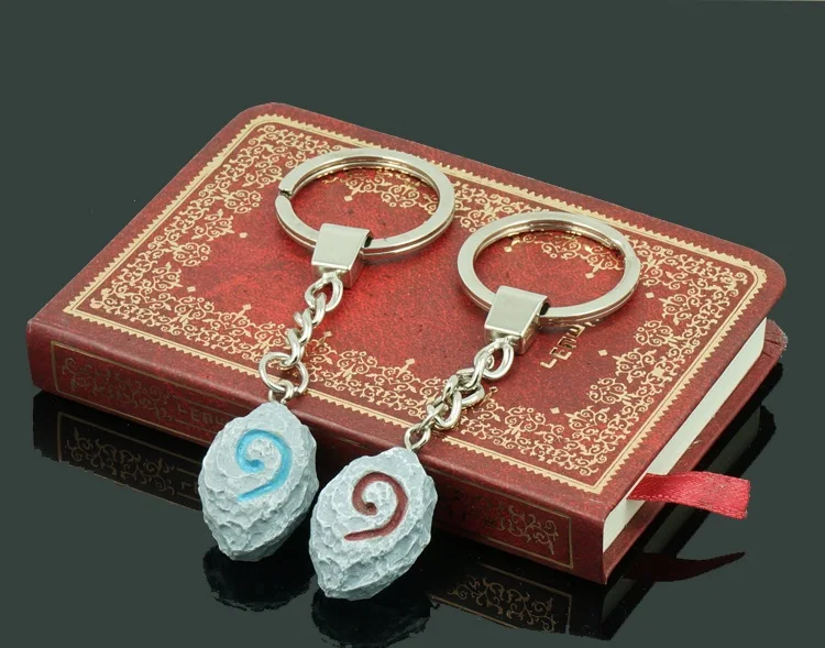 Hearthstone Keychain Game WOW Key rings Lovers Pendants 2 colors for gifts