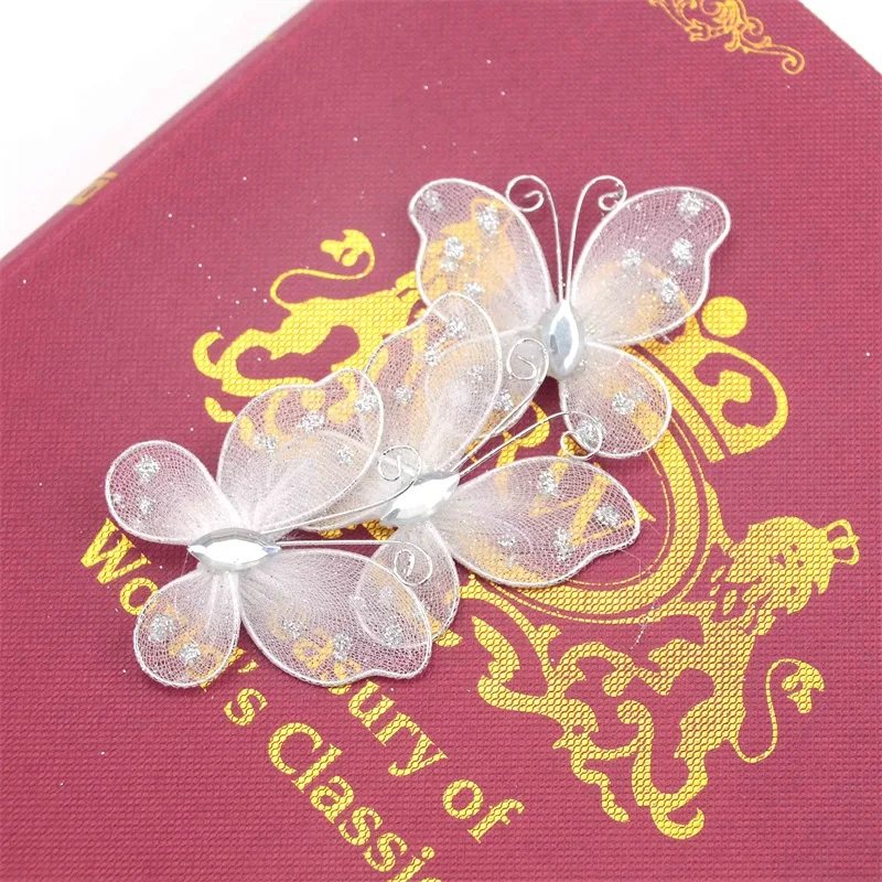 20/100pcs Mesh Multicolor PVC Butterfly Wall Stickers For Girl Kids Baby Rooms 3D Kitchen Fridge Wedding Home Decoration