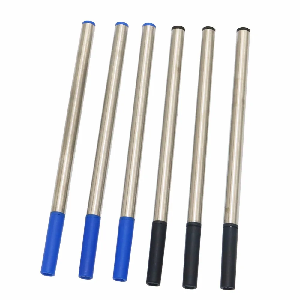 5 pcs Metal pen refills Ballpoint pen Gel pen 11mm Metal refill Blue and black 0.7mm Student stationery Office Supplies