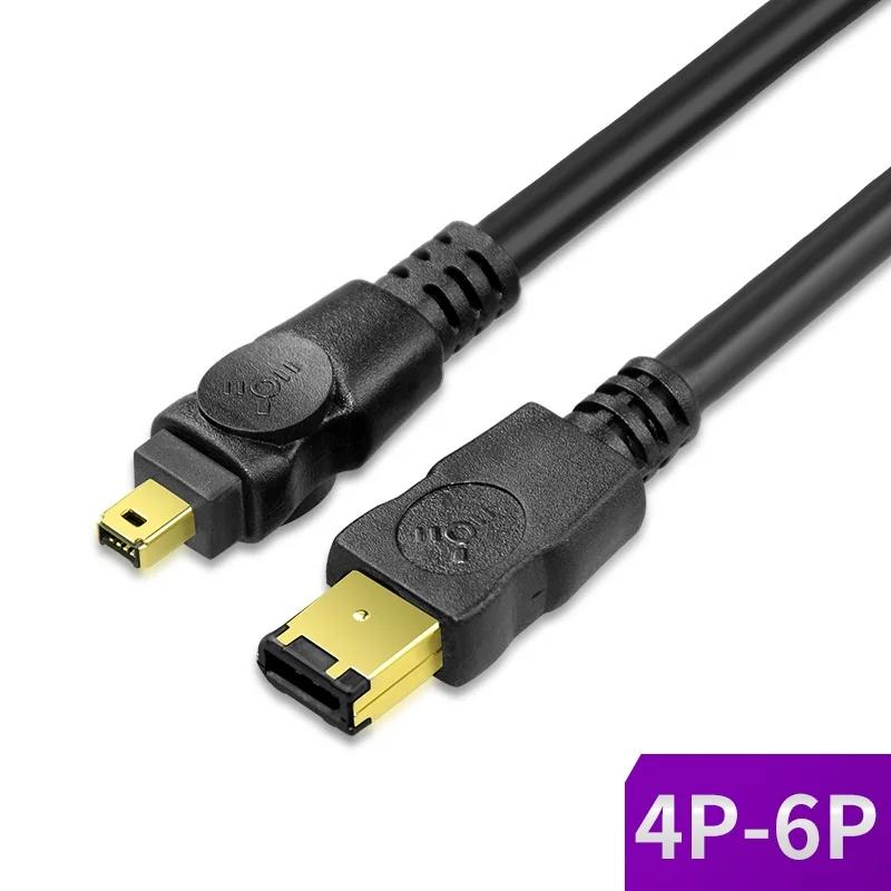 

IEEE1394 Cable 4P to 6P 4P-6P 4Pin to 6Pin Firewire 800 to Firewire400 1394A 4 Pin to 6 Pin Double Shield 1.5m 3m 5m 10m