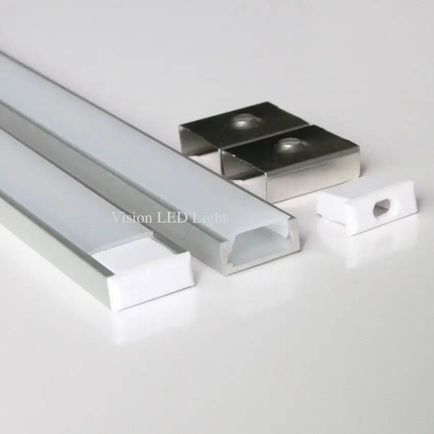 

30m(30pcs) a lot, 1m per piece led aluminum profile slim AP1506D-1m with milky diffuse or clear cover