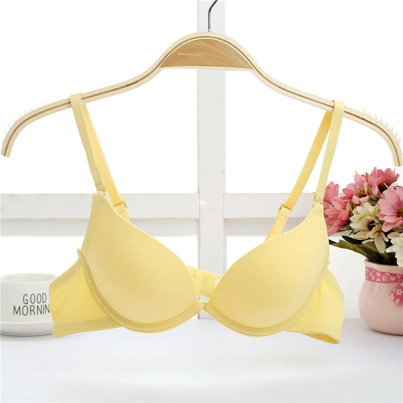 Double Thin cup small super Push Up Bra Women small Double size gather breast bra student Girls Gather Super Push Up Bra