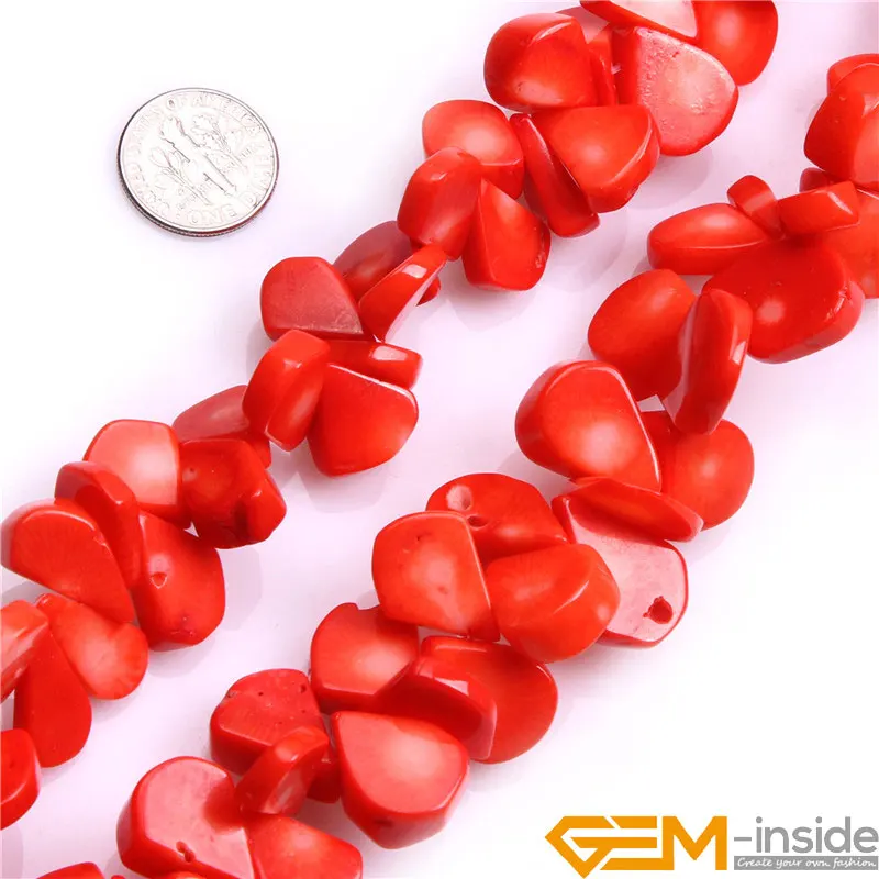 Red Coral Beads For Jewelry Making Beads DIY Beads For Bracelet Or Necklace Making Wholesale Strand 15\