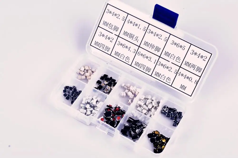 10 Loại X 25 Cái/lốc Xúc Giác Nút Ấn Công Tắc Chìa Khóa Xe Ô Tô Điều Khiển Từ Xa Phím Microswitch Cho Hyunda Kia Vw Toyota buick