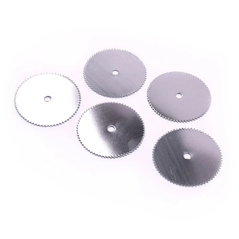 5/10/50Pcs 22Mm เหล็กไม้ใบเลื่อยวงเดือนตัดใบมีดตัดสำหรับโรตารี่ Dremel เครื่องมือ