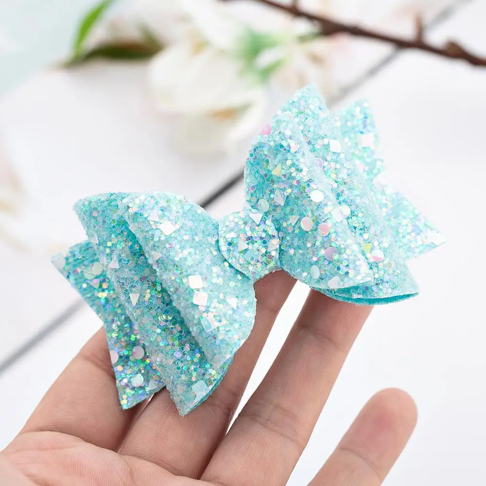 Thumbelina Diamant Glitter Prinzessin Grips Glitter Haar Bögen mit Clip Dance Party Bogen Haar Clip Mädchen Haar Zubehör