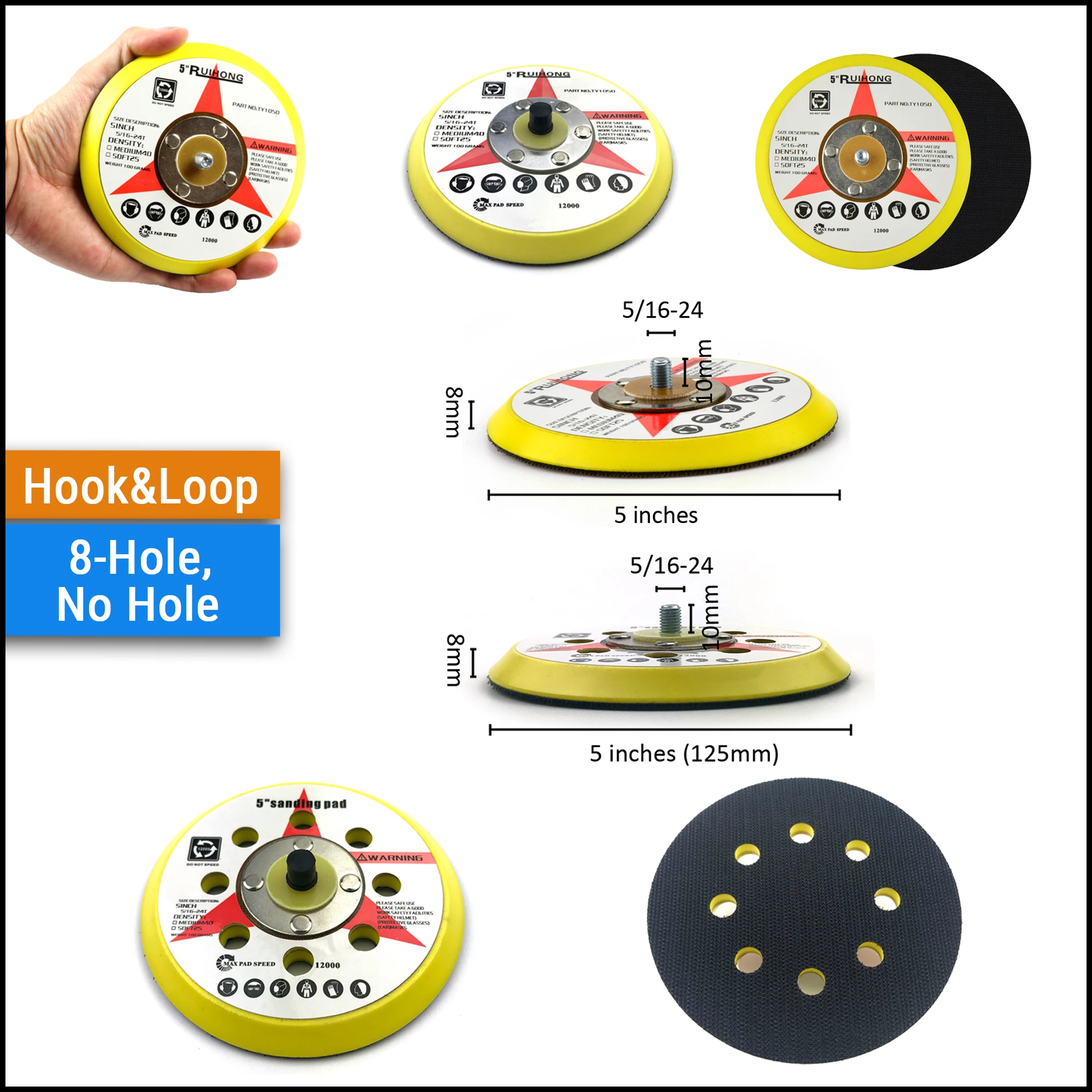 1/1. 2/1. 5 zoll Alle Arten Zurück-up Schleifen Pads für Schleif Schleifpapier Schleif Scheiben für Holzbearbeitung Kleine Bereich Polieren