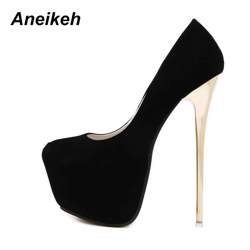 Aneikeh-Escarpins Sexy à Talons Hauts pour Femme, Chaussures Fétiches de Mariage, Stripper Flock, Grande Taille 41, 42, 43, 44, 45, 16 cm