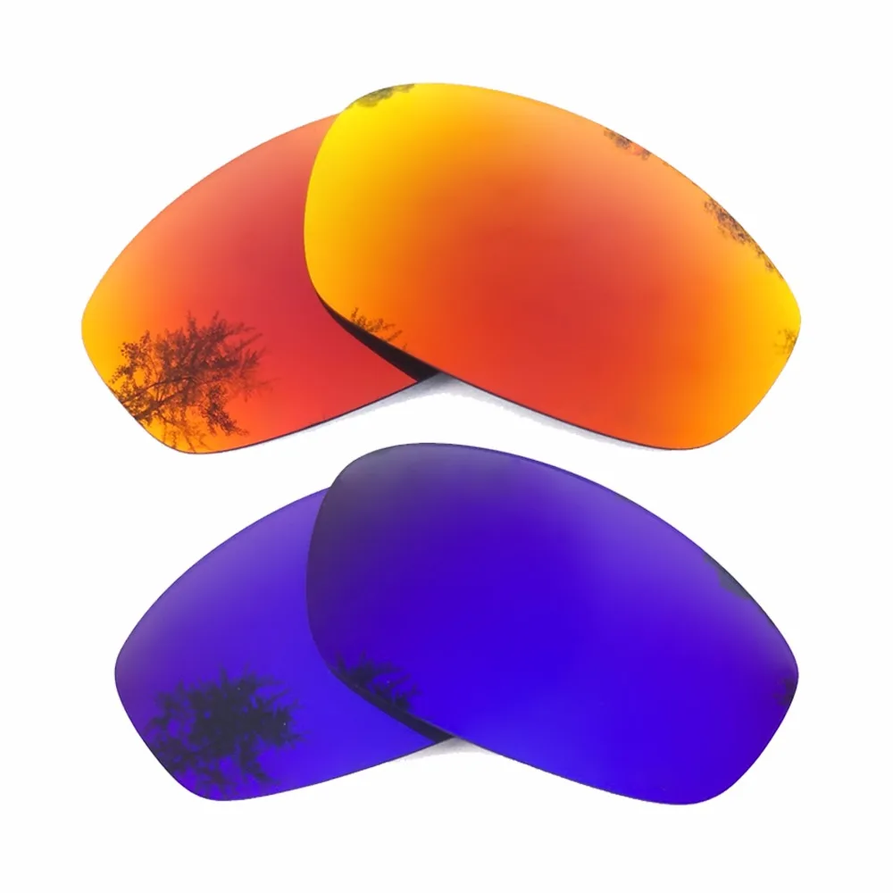 

Orange Red Mirrored & Purple Mirrored Polarized Replacement Lenses for Blender Frame 100% UVA & UVB