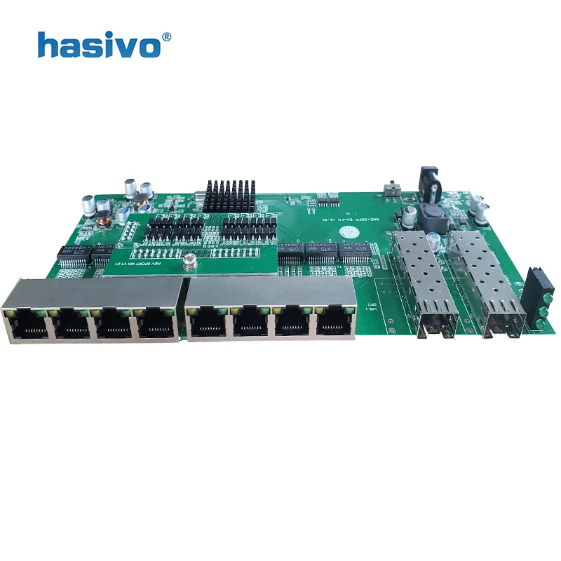 Reverse  PoE switch  8x10M/100M/1000M Port & 2 SFP  Gigabit Ethernet switch  PCB motherboard