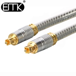 EMK spdif optical cable OD 8.0 mm Gold connector Digital Fiber Optical Toslink Audio cable