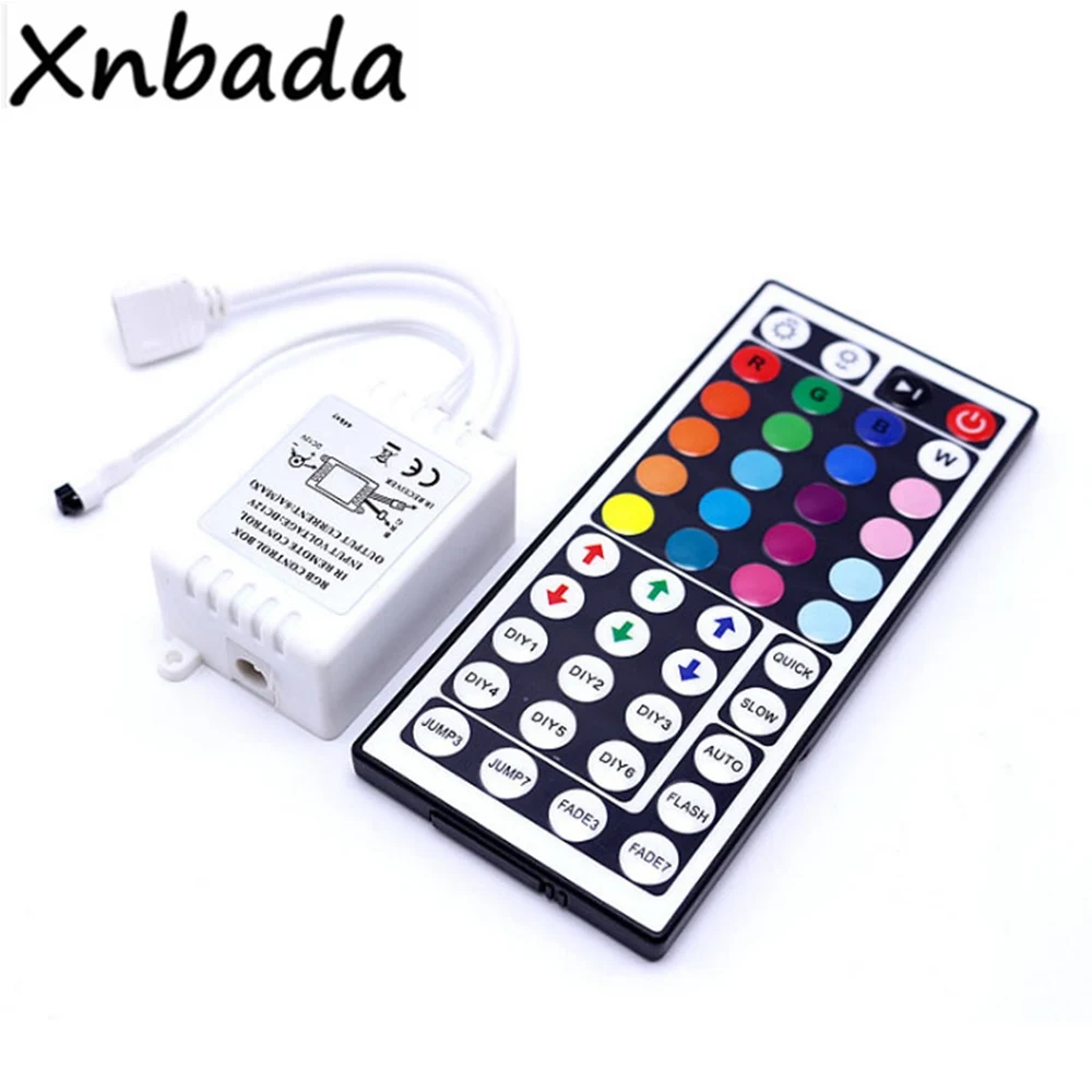 RGB Led Controller With 44Keys IR Remote Led Controller For 3528 5050 RGB Led Strip Tape Lighting DC12V 6A