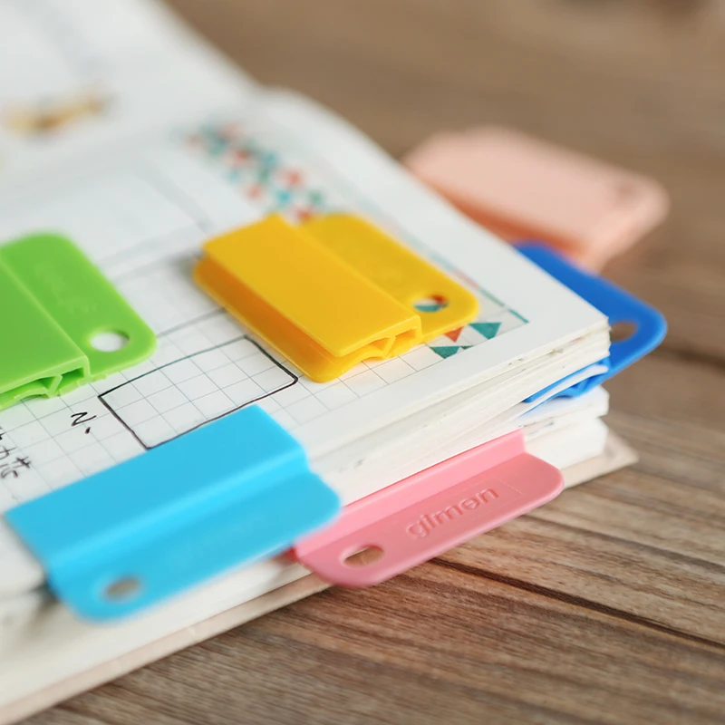 6pcs/set Rainbow Colored Index Tap Binder Index Dividers Paper Clips for Notebook Office School Bookmark