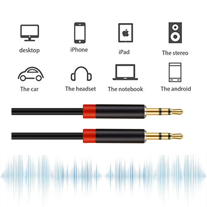 Lungfish 3.5mm Audio Cable Jack 3.5 Mm Aux Cable for IPhone Car Headphone Beats Speaker Aux Cord MP3/4 1m 1.5m 2m 3m 5m