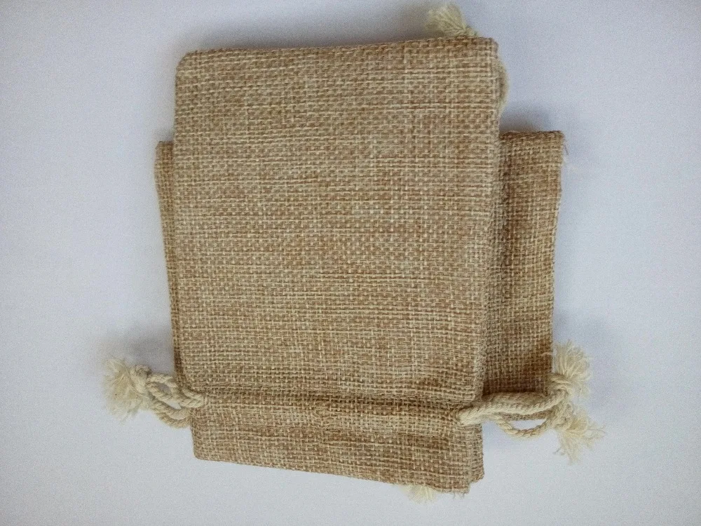 15*20 2pcs Vintage Style handmade Jute Sacks Drawstring gift bags for jewelry/wedding/christmas Packaging Linen pouch Bags