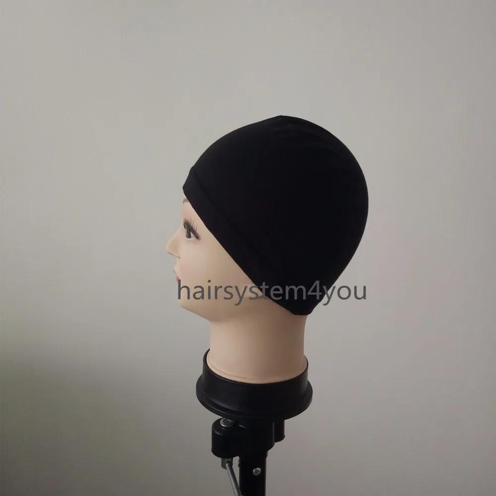 Black color wig cap for cancel patients comfortable and elastic caps wearing under your wigs