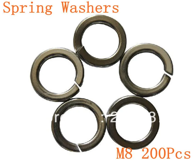 

300pcs M8 304 Stainless Steel Spring Washers Split Lock Washers