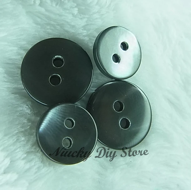 12.5.5mm  DIY clothing accessories dark shell buttons, gray black really trochus buttons