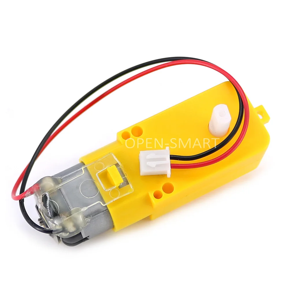 OPEN-SMART 2PCS 3V-6V DC Gear Motor with XH2.54-2P Cable Large Torque Motor for Smart Car Kit