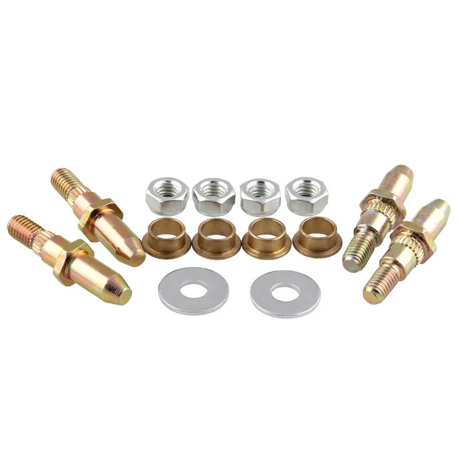 14pcs Truck SUV Door Hinge Pins Pin Bushing Kit Iron Door bushings Flat Washers Locking Nuts