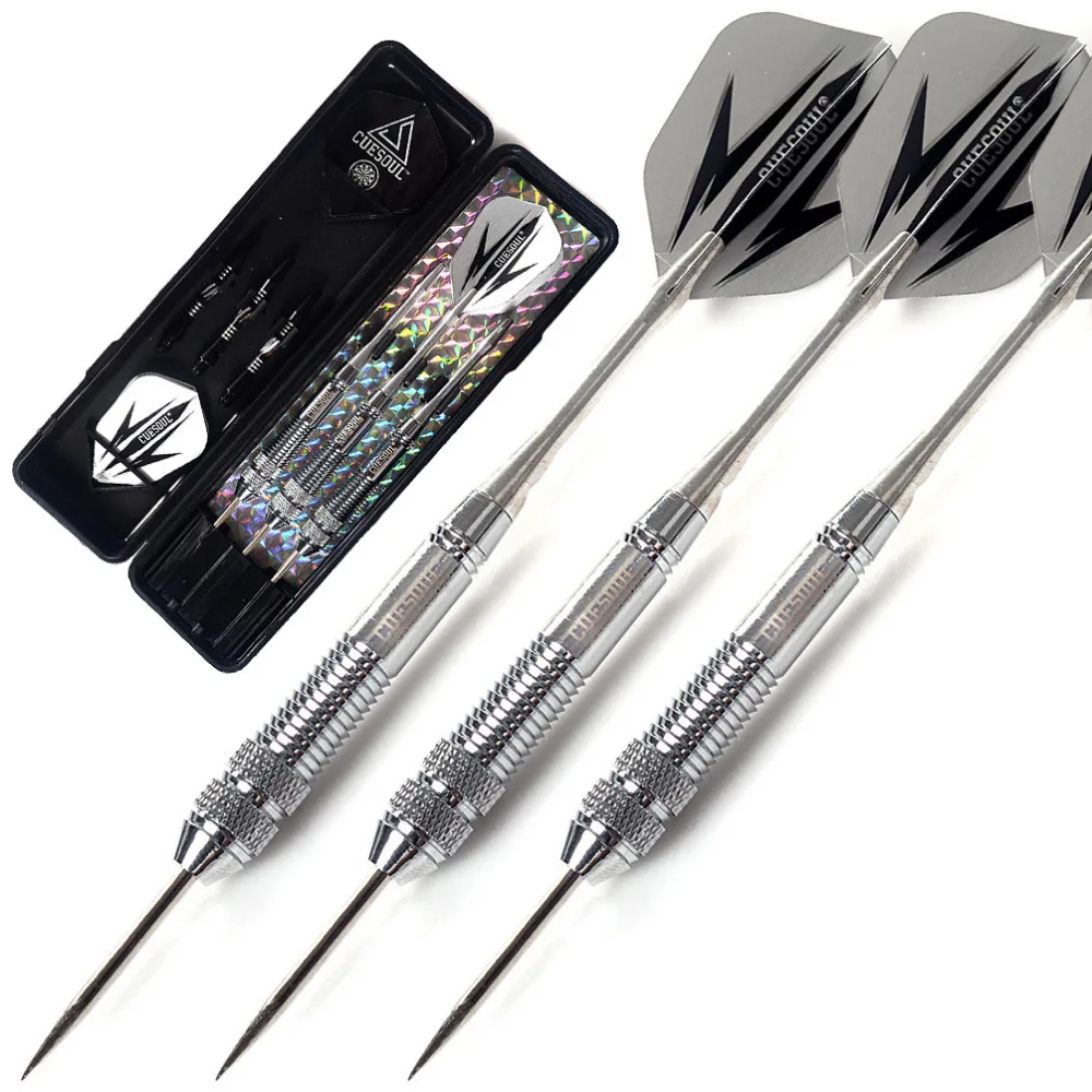 

CUESOUL Steel Tip Darts -19 Grams Pure Brass Barrel with Chrome Plated