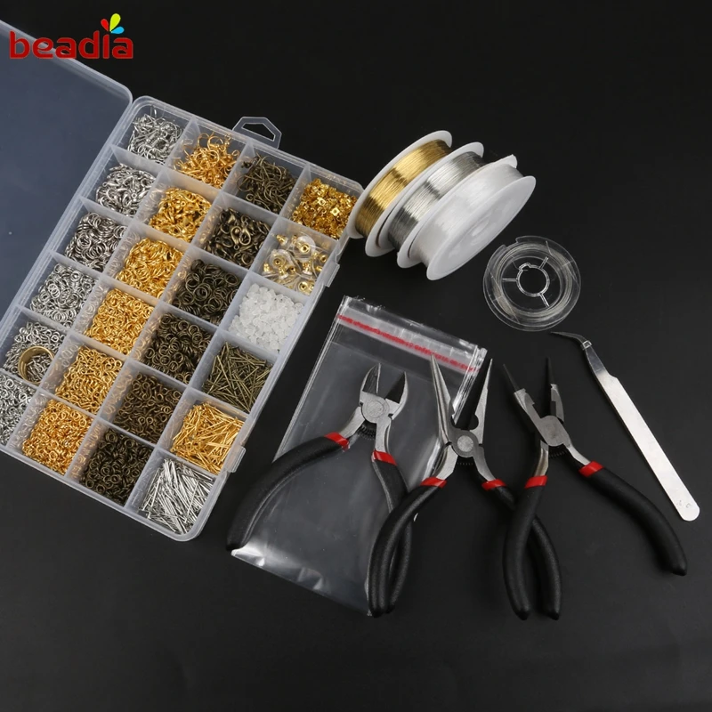 

15/24 Grid Rings/Lobster clasp/Hook/Torus/Needle/Clip/Earplugs Metal Accessories Jewelry Tool For DIY Jewelry Findings