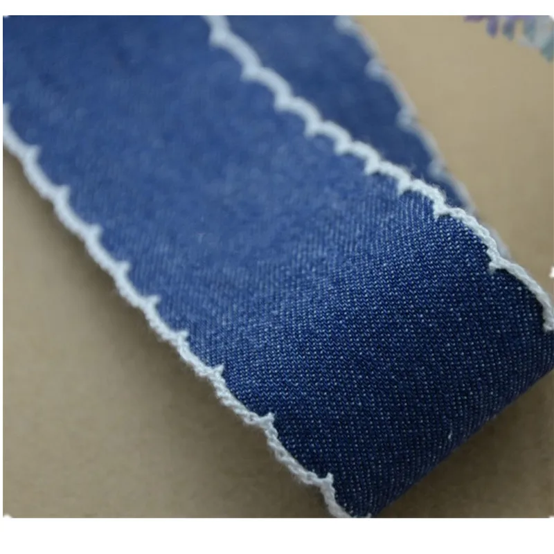 40mm 4cm 25mm cotton denim ribbon autumn winter handmade tape riband DIY bow accessories ribbons 5yard/lot