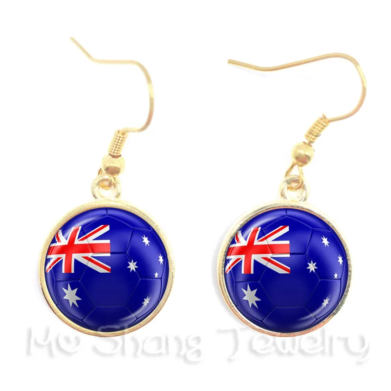 Panama/Australia/Egypt/Argentina/Russia/Germany National flag Base Ball Fans Sports Fans Lover Jewelry Titan Cup Earrings