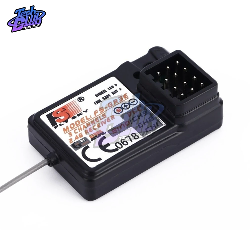 Flysky FS-GR3E 3 Channel 2.4G GR3E Receiver with Failsafe GT3B GR3C Upgrade for RC Car Truck Boat GT3 GT2 Transmitter