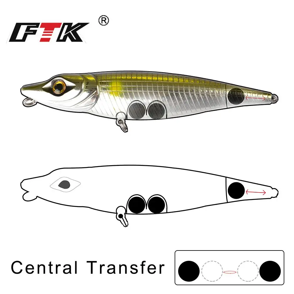 FTK 23g Pencil Fishing Lure Swimbait Wobblers Bass Bait 130mm Stickbait Floating Topwater Long Casting Hard Lure Jigging