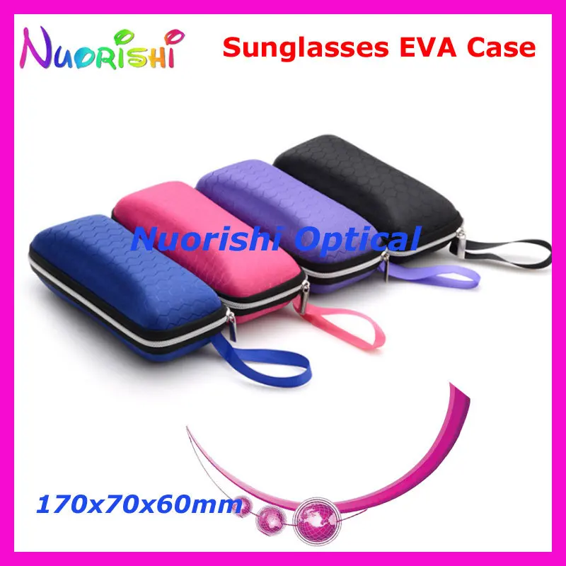 

10pcs New Fashion Honeycomb Pattern Eyeglass Glasses Sunglass Sunglasses Zipper 4 Colors EVA Case Box ML036 Free Shipping