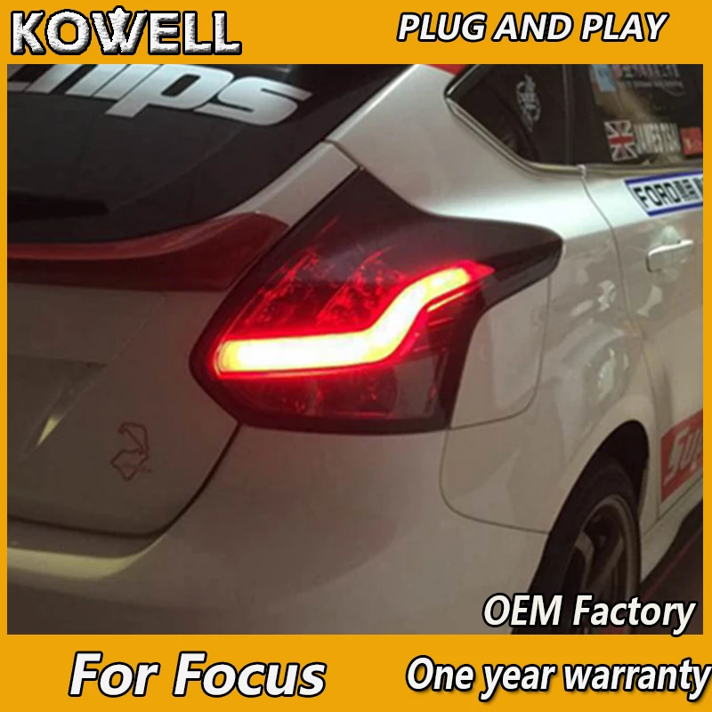 

KOWELL Car Styling For Ford Focus Hatch-back Taillights 2012 2013 2014 LED Tail Lamp Rear Lamp DRL Brake Park Signal led light