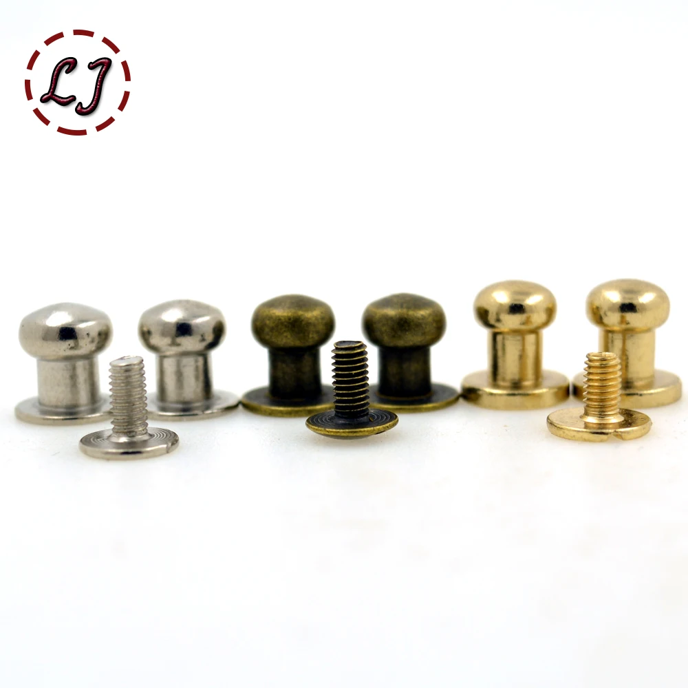 New arrive 30sets/lot alloy screw knob rivets handbag belt shoes watchband metal rivets crafts buckles accessories DIY handmade
