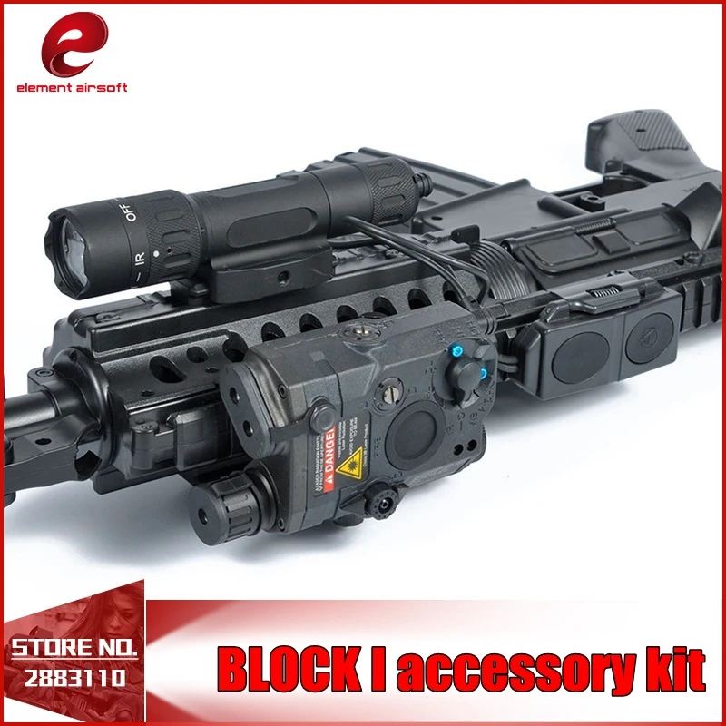 Element Airsoft Block I Accessory Kit LA-PEQ15 Laser Flashlight M3X Tactical Illiuminator Double Remote Control EX423 20MM Rails