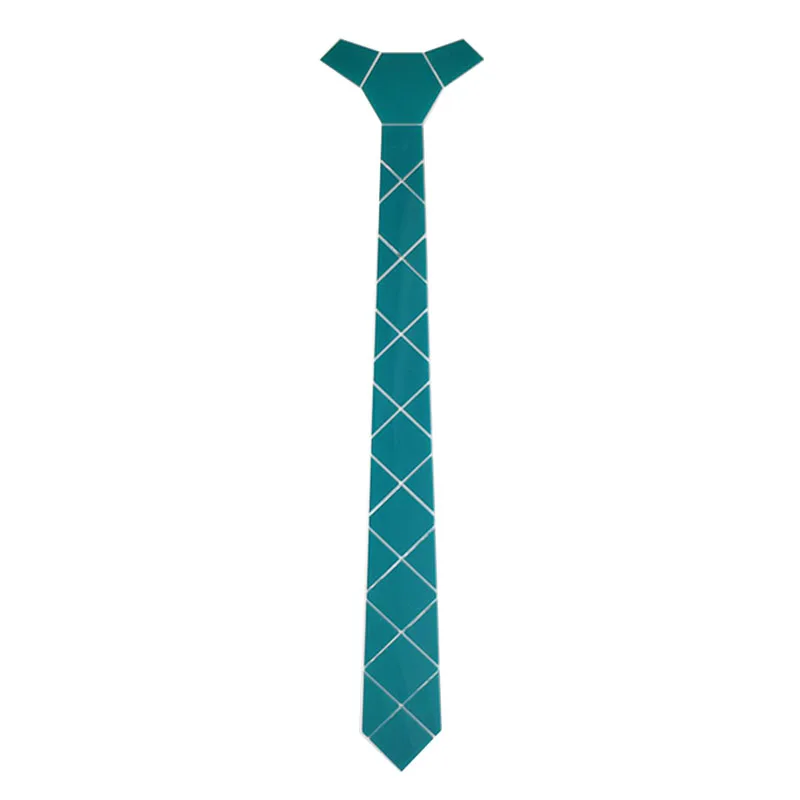 男性用ダークグリーンチェック柄ネクタイ5cmシルク光沢メタリックアクリルフォーマル豪華なウェディングギフト