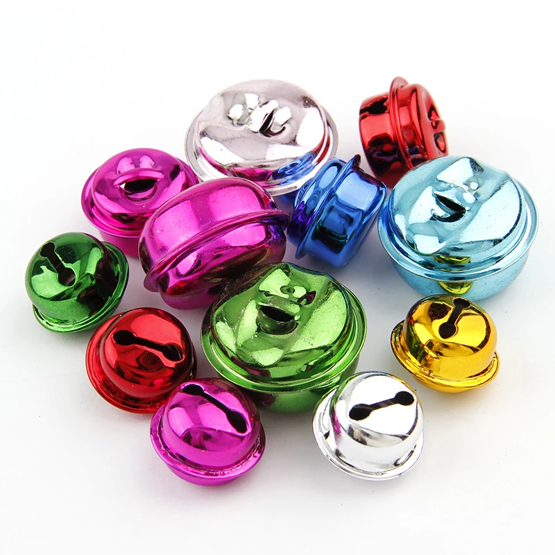 18/20/26mm 10Pcs Mix Color Iron Round Jingle Bells Pendant Christmas Handmade Party DIY Crafts Accessories