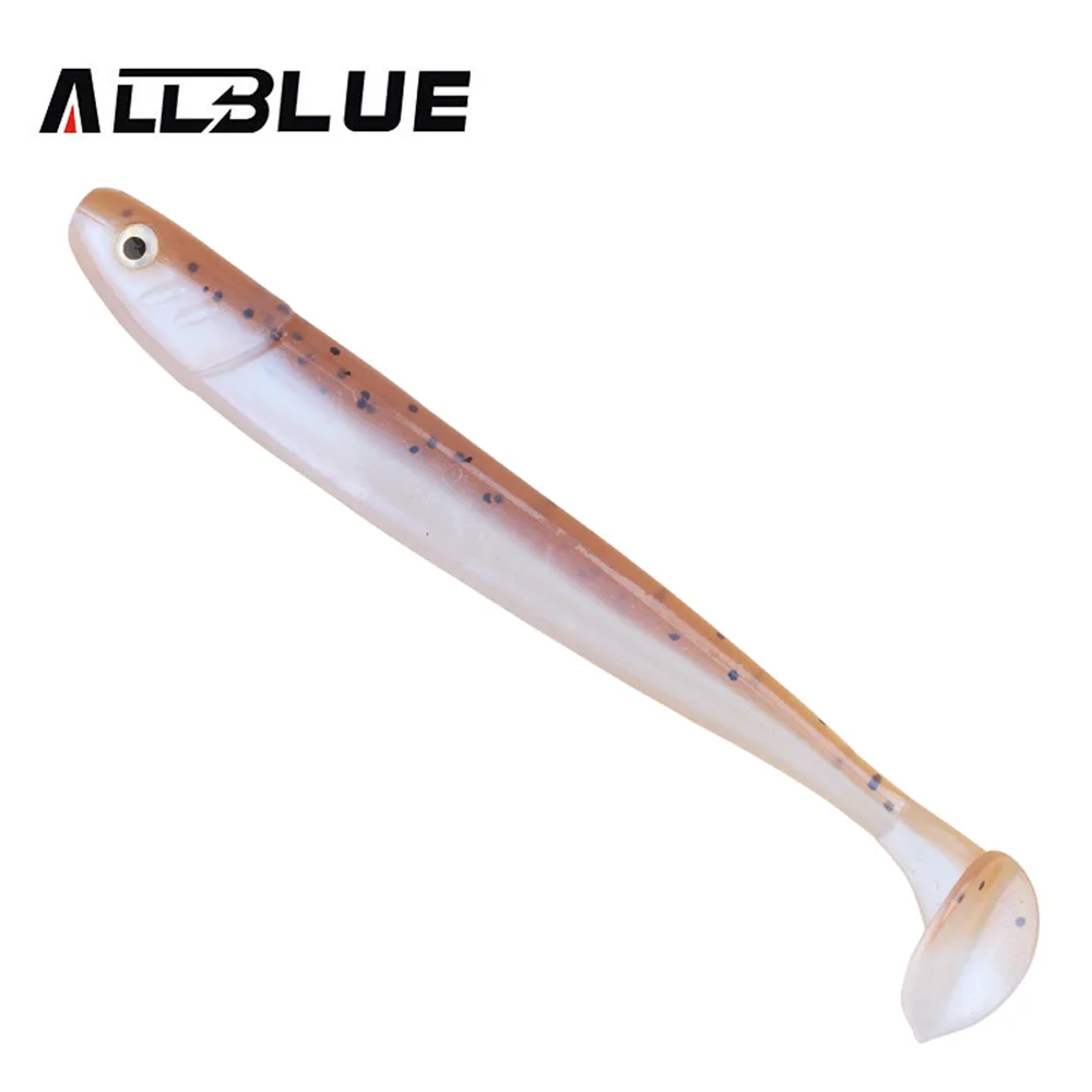 ALLBLUE Mới Sinh Động Con Sâu Mềm Mồi Nhân Tạo Mồi Câu Cá Giả Jig Bơi Shad Minnow Câu Mồi Câu Cá Peche