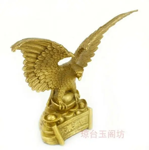 

China Brass statue Realize ambition Eagle copper feng shui Statue