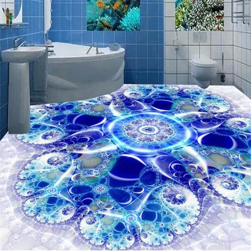 beibehang floor custom 3d floor murals Creative blue ocean wall papers home decor floor tiles photo wallpaper paper home decor